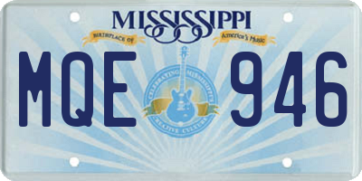 MS license plate MQE946