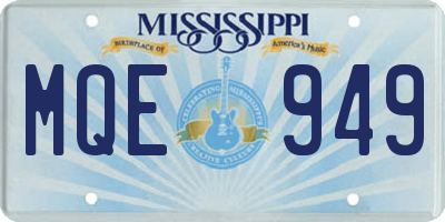 MS license plate MQE949