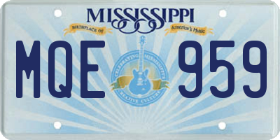 MS license plate MQE959