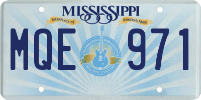 MS license plate MQE971