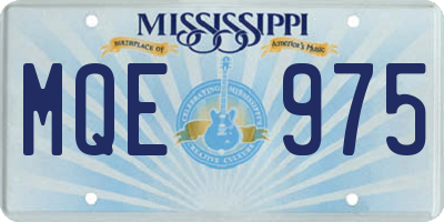 MS license plate MQE975