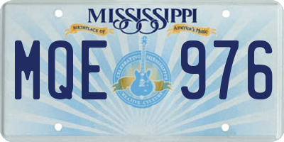 MS license plate MQE976