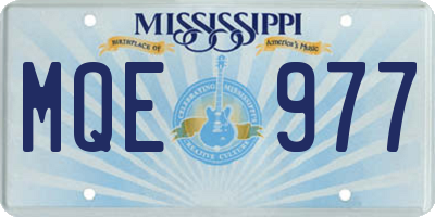 MS license plate MQE977
