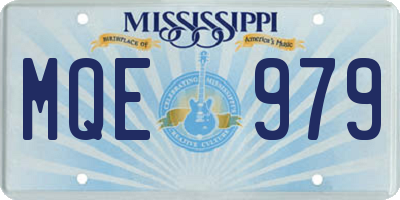 MS license plate MQE979