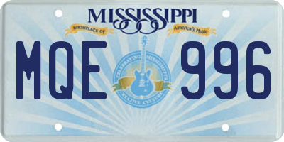 MS license plate MQE996