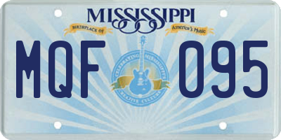 MS license plate MQF095