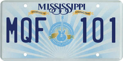 MS license plate MQF101