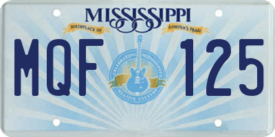 MS license plate MQF125