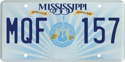 MS license plate MQF157