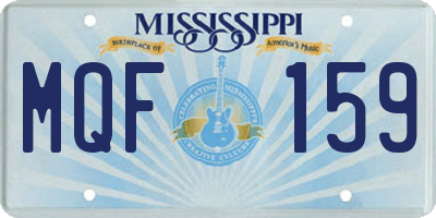 MS license plate MQF159