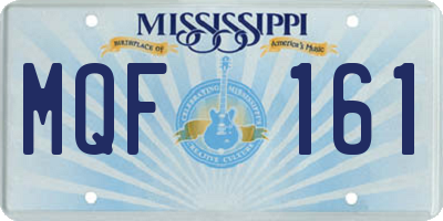 MS license plate MQF161