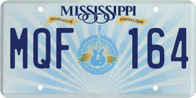 MS license plate MQF164
