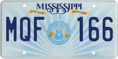 MS license plate MQF166