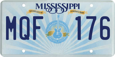 MS license plate MQF176