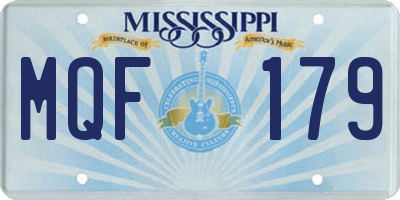 MS license plate MQF179