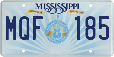 MS license plate MQF185