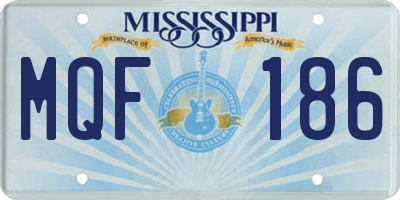 MS license plate MQF186