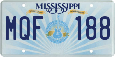 MS license plate MQF188
