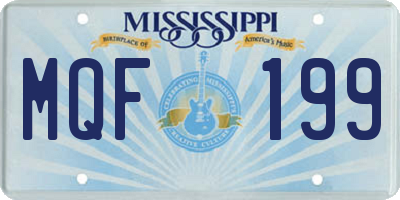 MS license plate MQF199