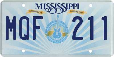 MS license plate MQF211