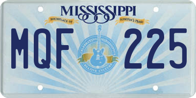 MS license plate MQF225