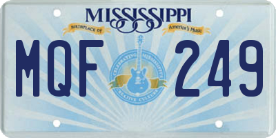 MS license plate MQF249