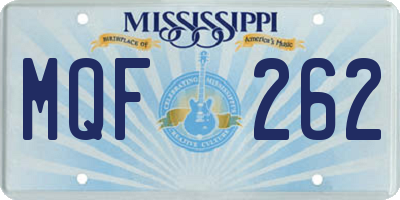 MS license plate MQF262