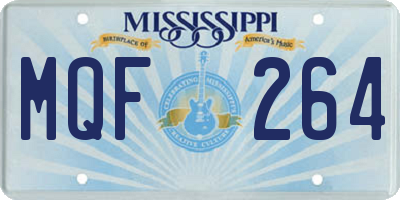 MS license plate MQF264