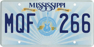 MS license plate MQF266