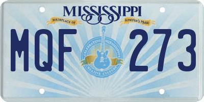 MS license plate MQF273
