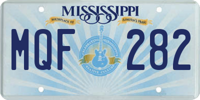 MS license plate MQF282