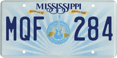 MS license plate MQF284