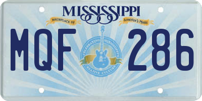 MS license plate MQF286