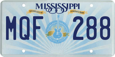 MS license plate MQF288