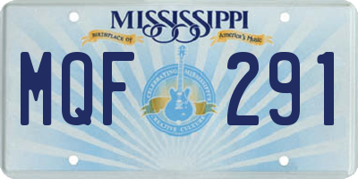 MS license plate MQF291