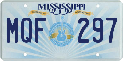MS license plate MQF297