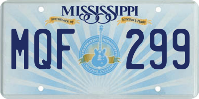 MS license plate MQF299