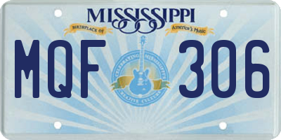 MS license plate MQF306