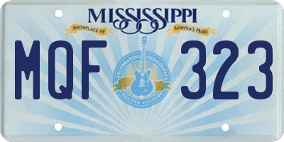 MS license plate MQF323