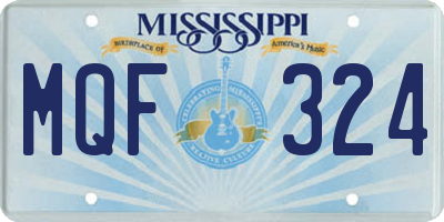 MS license plate MQF324