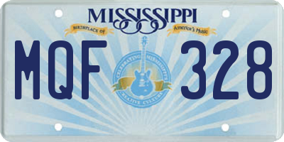MS license plate MQF328