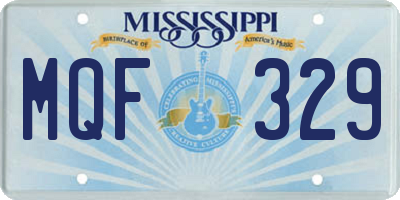 MS license plate MQF329