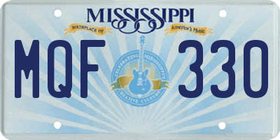 MS license plate MQF330