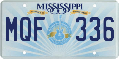MS license plate MQF336
