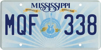 MS license plate MQF338