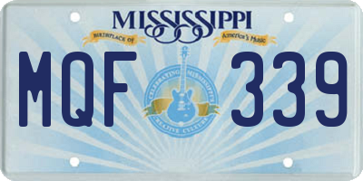 MS license plate MQF339
