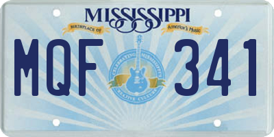 MS license plate MQF341