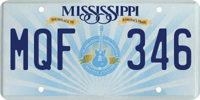MS license plate MQF346