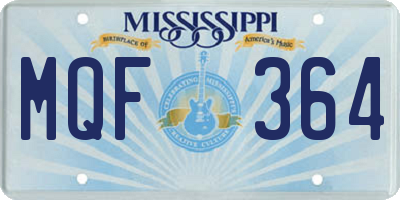 MS license plate MQF364
