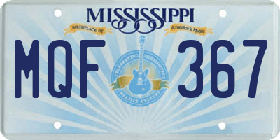 MS license plate MQF367